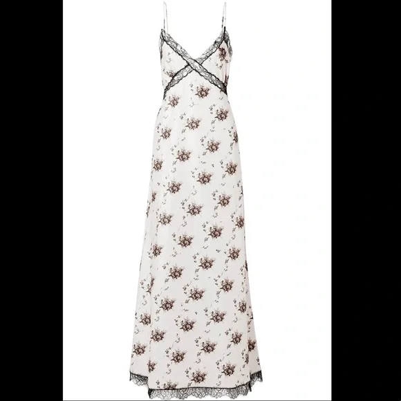 black silk and lace slip dress Black Satin and Lace Slip Dress – Glow main image 0